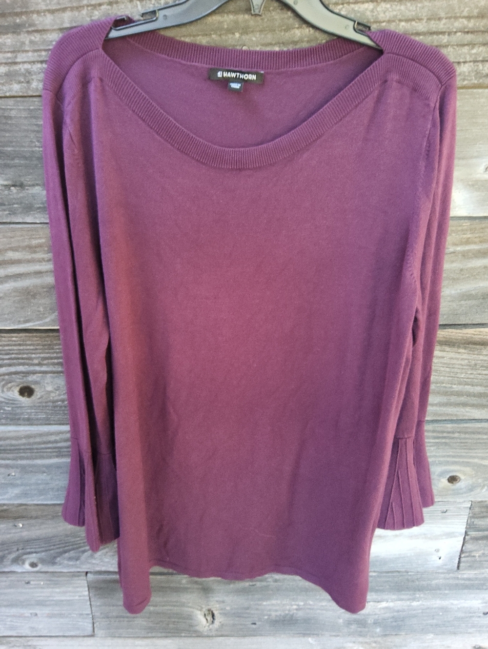 41 Hawthorn Plum Scoop Neck Pullover Size XXL
